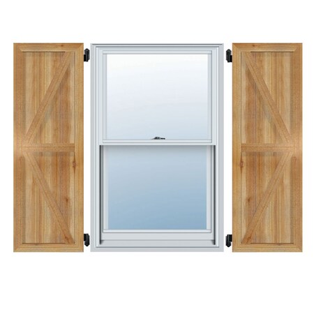 Framed Board-n-Batten Shutters W/Z-Bar, Rough Sawn Western Red Cedar, 26 7/8W X 63H